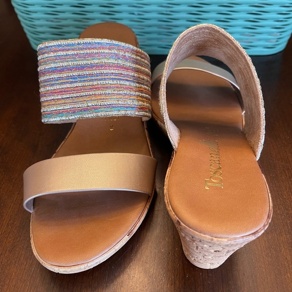 NWOT Sandals TOSCANELLA Italian Wedges - Picture 6 of 9